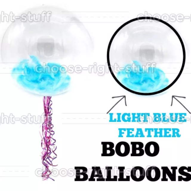 45.7cm Bobo Globos Pluma Colorido Burbuja Grande Gigante Transparente Baloon