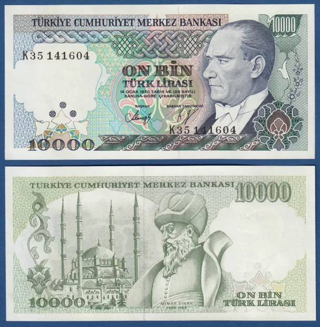 TÜRKEI / TURKEY 10.000 Lira  L.1970 (1997)  UNC  P.200