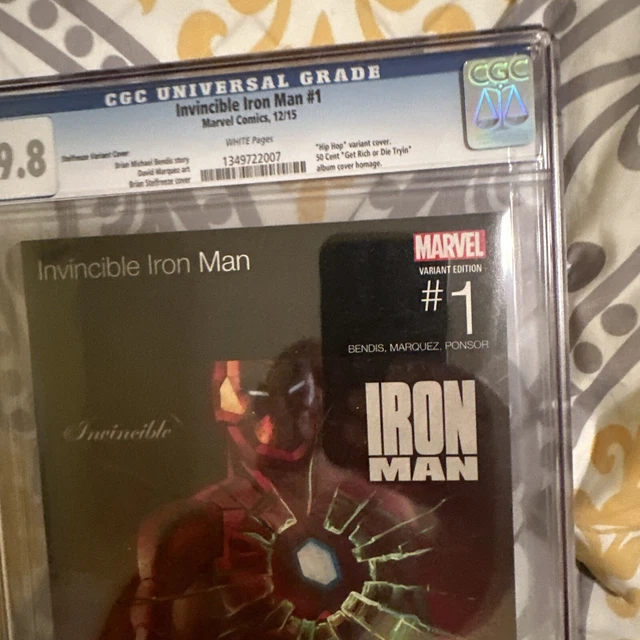 Invincible Iron Man #1 2015 CGC 9.8 (Stelfreeze Variant Hip Hop Cover)~ 3
