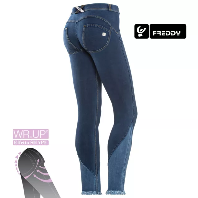 Freddy WRUP Jeans Skinny WRUP1RJ08E J0/Y con fondo svasato in denim sfrangiato