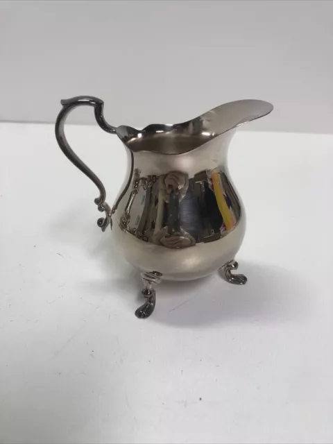 Vintage Silver Plate Footed Water Pitcher