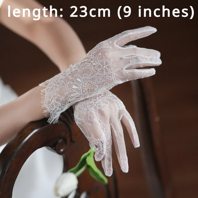 Gants En Dentelle Vintage - Pour Mariage, Soirée, Opéra, Déguisement (Noir, Autres Couleurs)