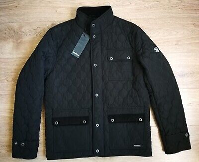 Cappotto giacca trapuntata nera FIRETRAP Kingdom nuovo con etichette - Grande