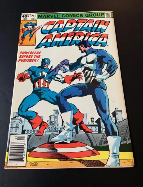 Captain America 241 Marvel Comics 1980 1st Battle w/Punisher & Captain America