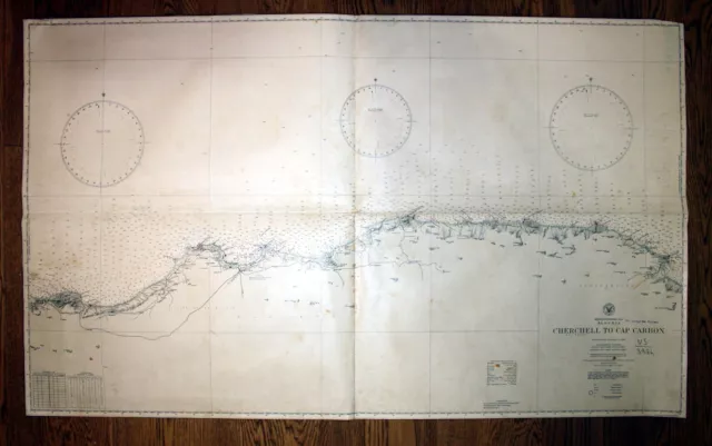 1926 Mediterranean Sea Algeria Cherchell Cap Carbon Algerien Afrika Africa map