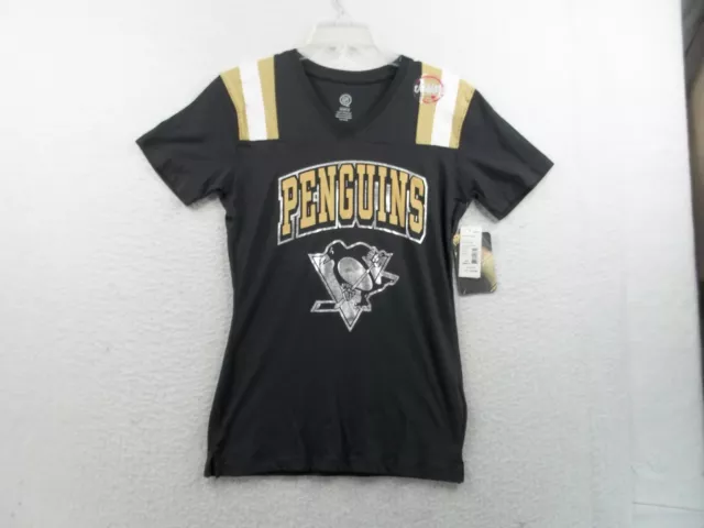 Pittsburgh Penguins NHL Womens Short Sleeve Graphic T Shirt Size M (7-9) NWT