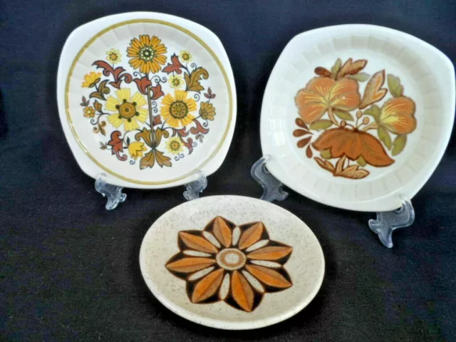 Vintage Retro Royal Worcester Palissy Dishes x 3