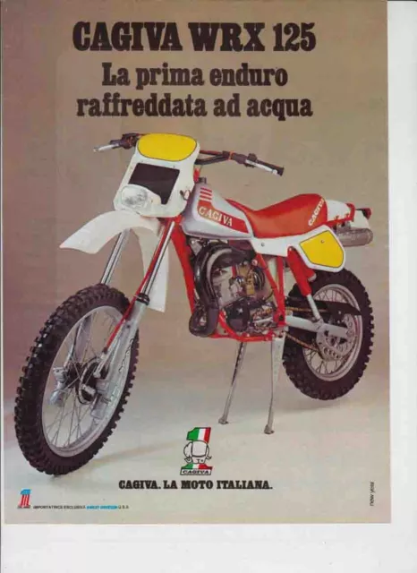 advertising Pubblicità -MOTO CAGIVA WRX 125  1983 -MOTOITALIANE ENDURO EPOCA