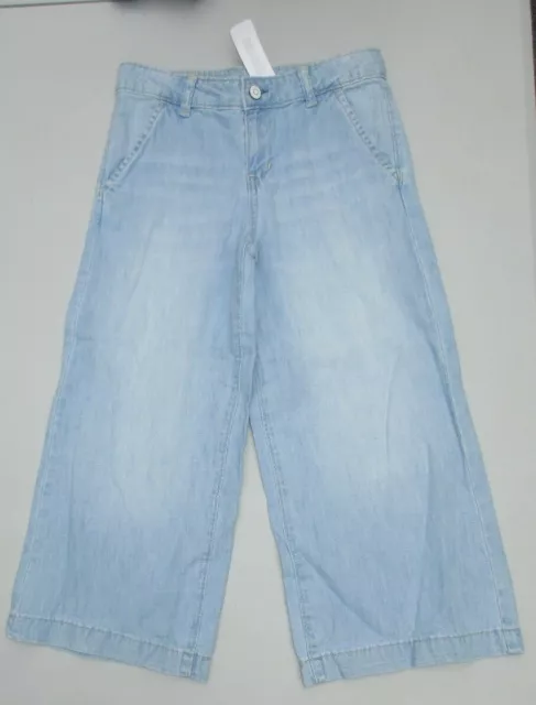 Gymboree Adjustable Waist Denim Gaucho Wide Leg Pants Size 10 NWT