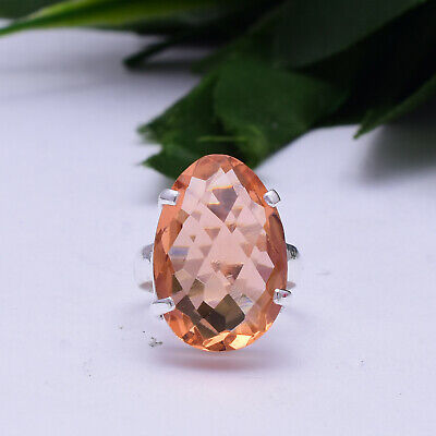 925 Argento Massiccio Navratan Placcato Oro Nove Gemma Handmade Anello Fortuna 