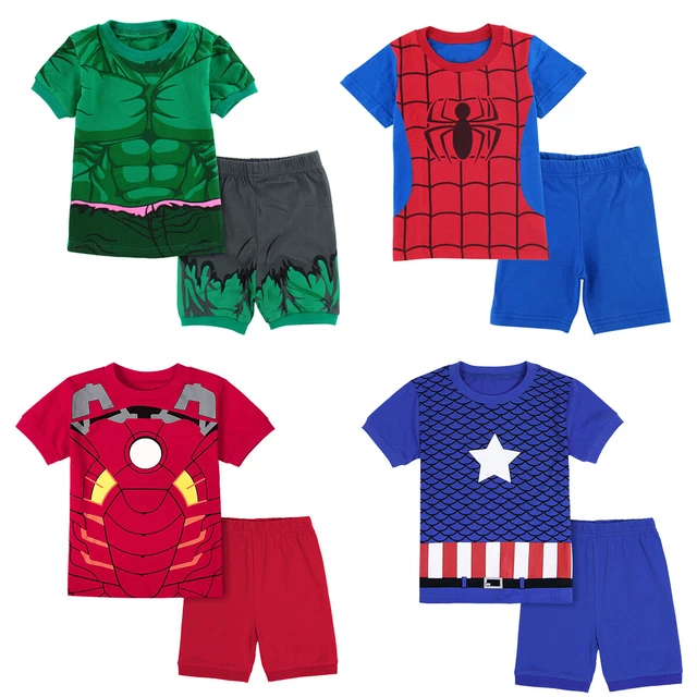 Kids Sleepwear Boy Pajamas Fireman Pyjamas Set Child Police Cosplay Summer Pjs
