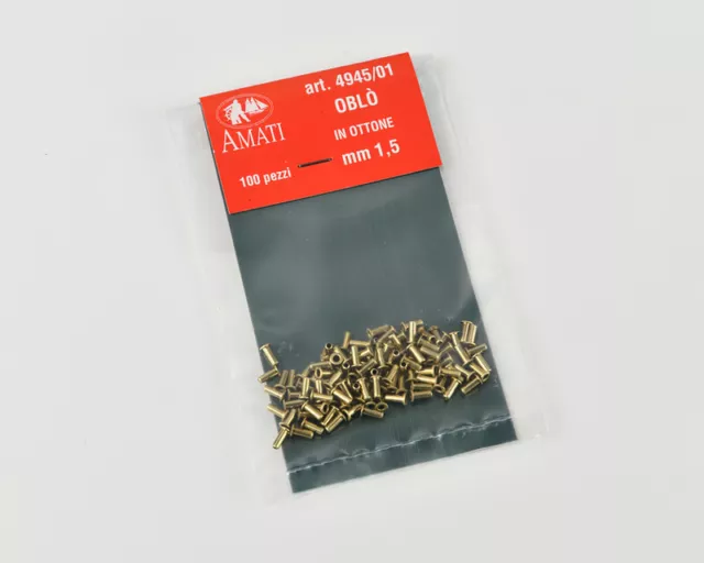 Oblo' ottone senza vetro 1,5 mm (100 pz) AM4945-01 - amati modellismo