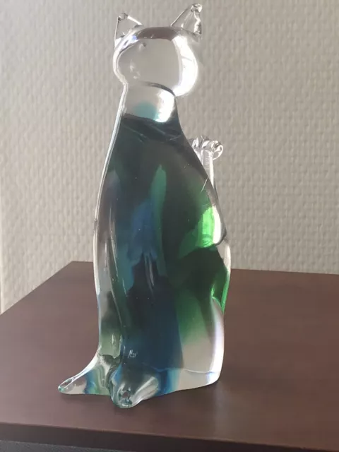 Sculpture De Chat En Verre Murano 2