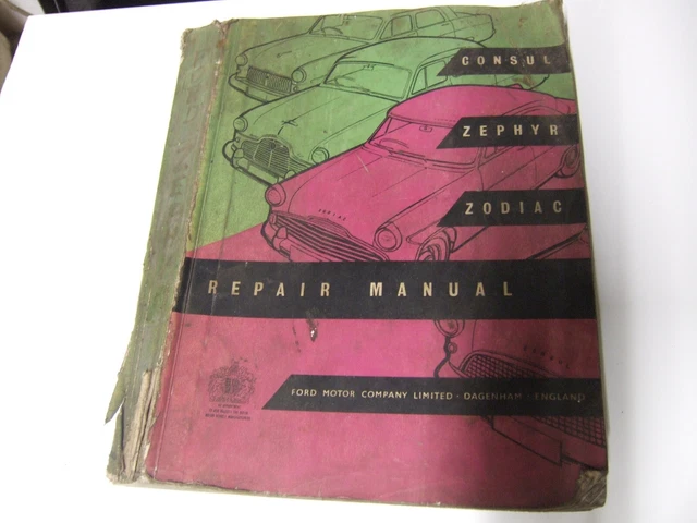 Manuale di riparazione originale Ford console Zephyr e Zodiac Manuale di riparazione originale Ford console Zephyr e Zodiac