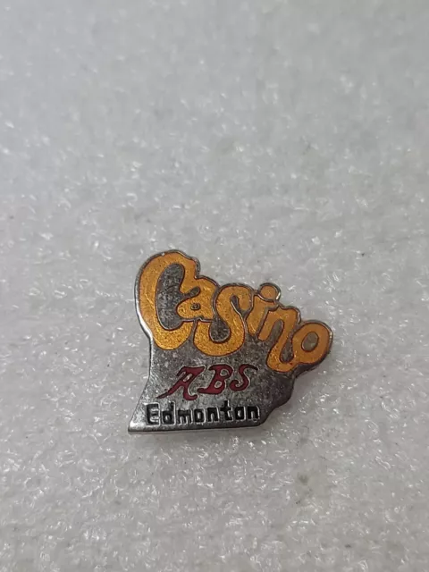 Vintage Casino ABS Edmonton Alberta Canada Lapel Pin Single Post Clutch Back