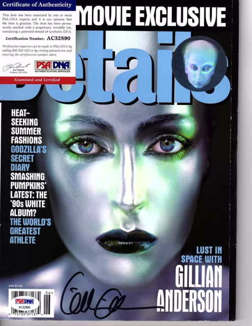 GILLIAN ANDERSON Signed DETAILS Magazine With Hologram PSA/DNA AC32890 X-FILES