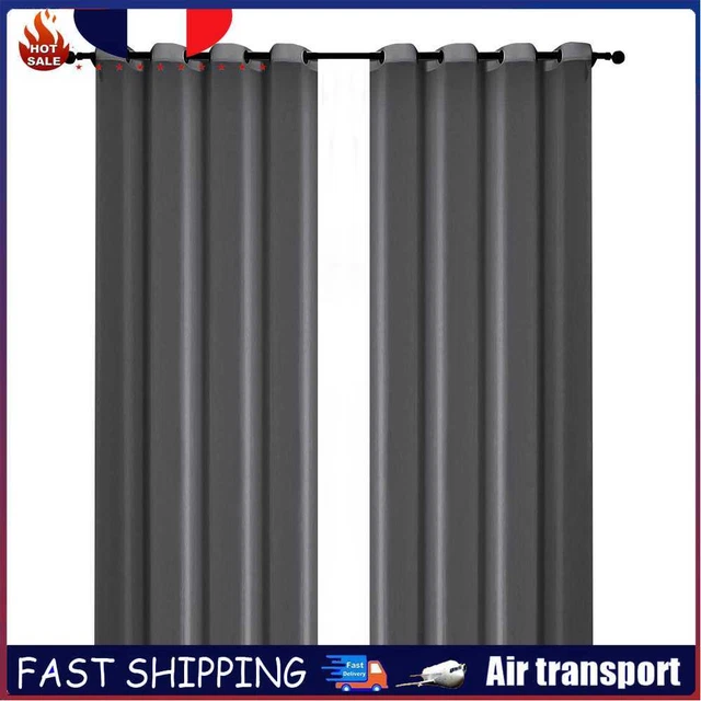 Sheer Window Curtain for Living Room Study Bedroom Home Drape (Dark Grey)