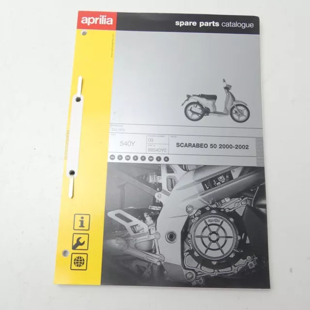 original Aprilia Scarabeo 50 2000 - 2002 Ersatzteilkatalog Ersatzteil Handbuch