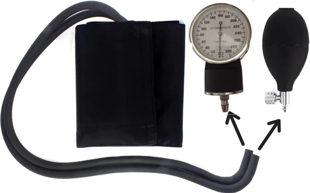 Aneroid Sphygmomanometer Stethoscope Set Manual Blood Pressure Adult M Cuff