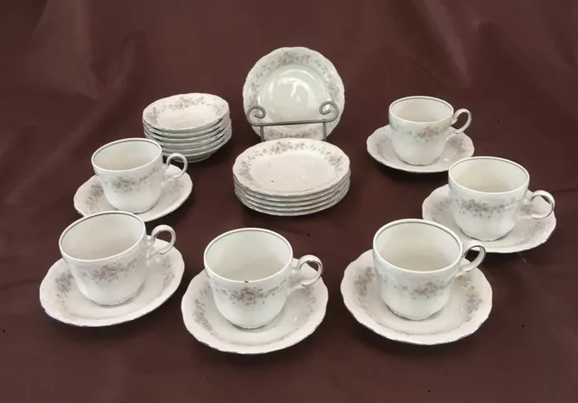 VINTAGE Johann Haviland Dinnerware FLORAL SPLENDER 24-Piece Set Germany 2