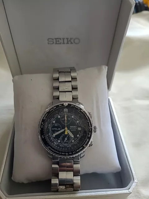 SEIKO FLIGHTMASTER CHRONOGRAPH Gents Watch Calibre 7T62 220.00 PicClick UK