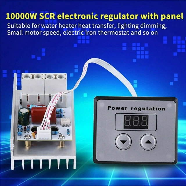 Régulateur De Vitesse Moteur AC SCR 8000W - Variateur Tension 0-220V - Contrôle Température & Gradation