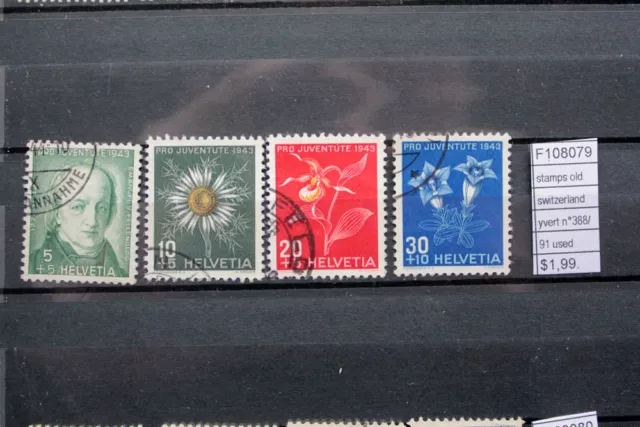 Stamps Switzerland Yvert N°388/91 Used (F108079)