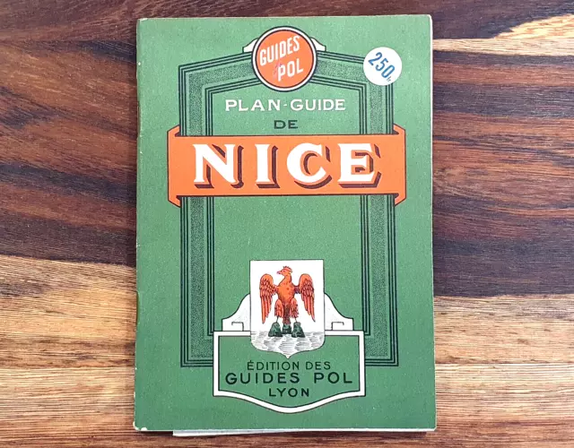 Stadtplan Nizza, Plan Guide des Nice, 1961, Faltplan, Côtes d'Azur, nostalgisch
