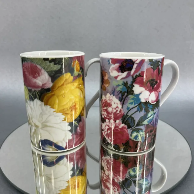 Pair Of Dunoon Kew Bridgemere Painting Stoneware Scotland Coffee Tea Mugs Cup
