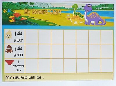 Children's Dinosaurs Potty Training Reward Chart stickers pen MAGNETIC 