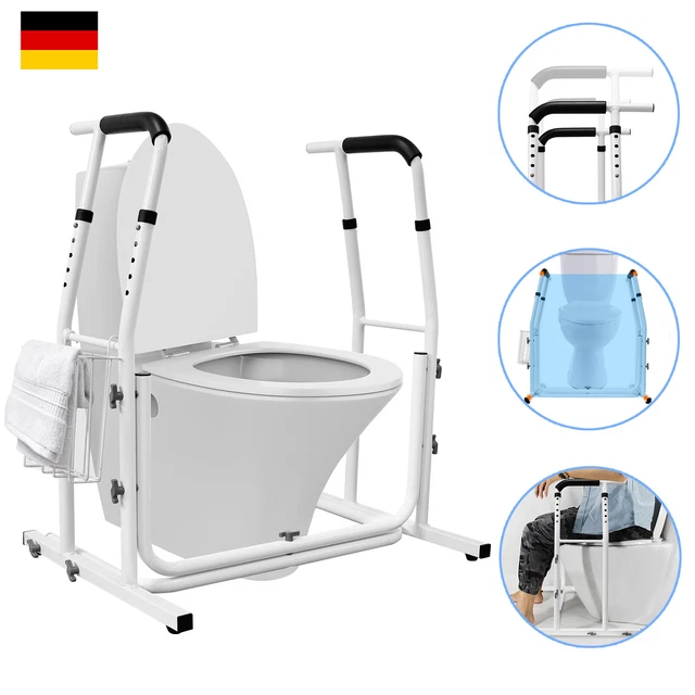 Bastidor de inodoro ajustable ayuda para levantarse soporte de inodoro bastidor de soporte 200 kg