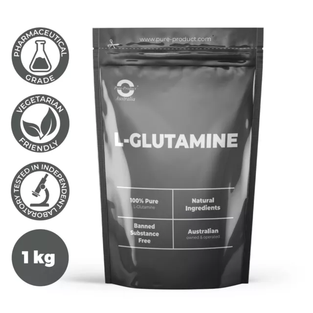 1KG PHARMACEUTICAL GRADE 100% PURE MICRONISED L GLUTAMINE Powder