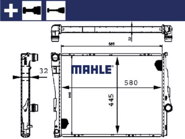 MAHLE CR455000S Kühler für Motorkühlung Motorkühler Autokühler für BMW