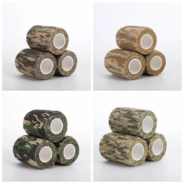 MFH Self Adhesive Fabric Camo Tape 5cmx4.5m OD Green