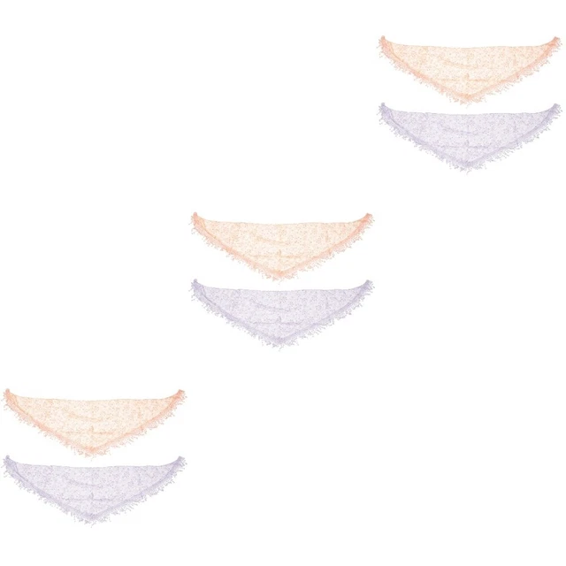 6 piezas bufanda triangular de encaje bufanda de mujer bufanda mantilla velo hueco
