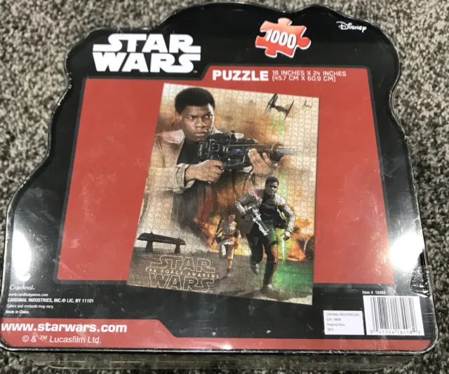 NEW Disney Star Wars The Force Awakens 1000 Piece Puzzle In Collectors Finn