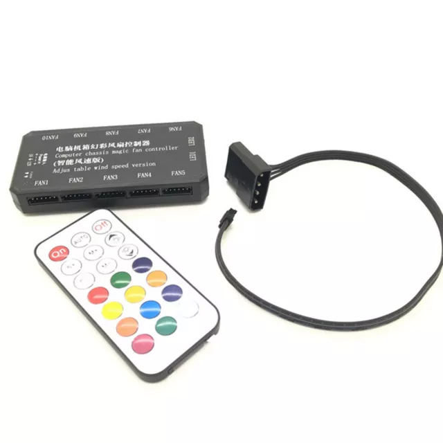 Contrôleur gradateur LED RGB + télécommande sans RF pour ventilateurs PC DC 12V