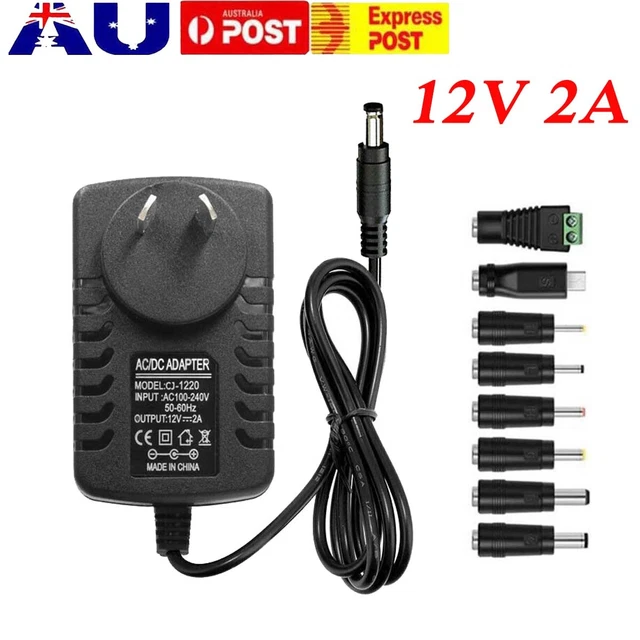 12V AC DC 2A LED Power Supply Adapter Safety Charger For LED Strip CCTV Camera