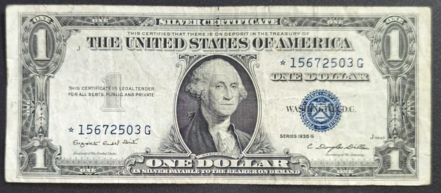 *Star Note* 1935 $1 One Dollar Silver Certificate                          (002)
