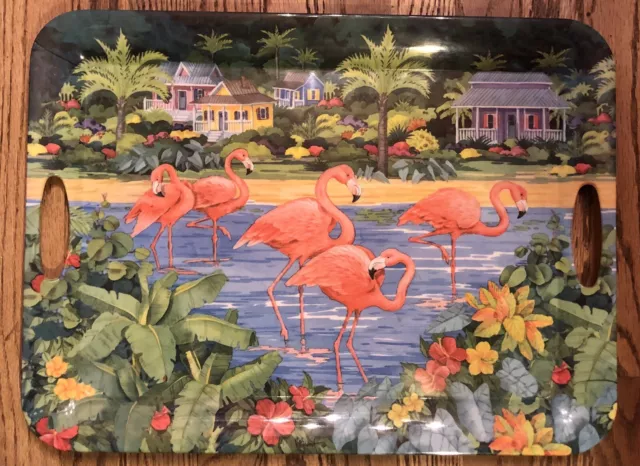 Sakura Evolution Tropical Flamingo Melamine Serving Tray Artist P. Bryant Sakura Evolution Tropical Flamingo Melamine Serving Tray Artist P. Bryant