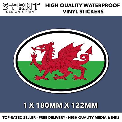 Welsh Galles Cymru/Bandiera Vinile Autoadesivo Grande Adesivo, Auto, Furgone, S136