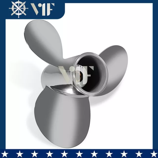 9.9 x 13 Stainless Outboard Boat Propeller for Tohatsu 25-30HP 10tooth RH