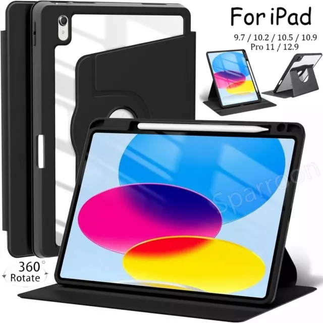 360° Smart Cover für iPad 5 6 7 8 9 10 Air 5/4 Pro Schutz Hülle Tasche Case Etui