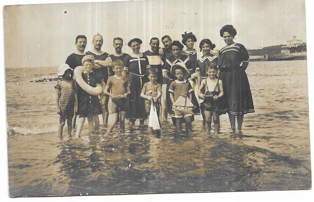 Castiglioncello (Livorno)- Gruppo Di Bagnanti, 1910. Splendida Fotografica