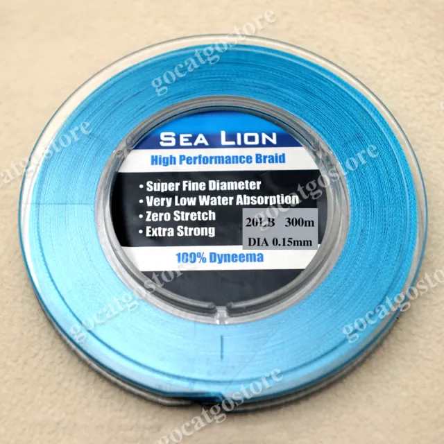 NEW Sea Lion 100% Dyneema Spectra Braid Fishing Line 300M 20lb Blue