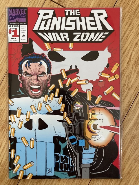 Marvel Comics 1992 THE PUNISHER WAR ZONE #1 Die Cut Wrap Around Cover Comic Book