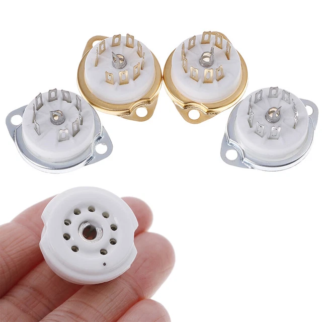 1Pc chassis mount 9pin ceramic tube socket for EL84 ECC82 6922 12A BH