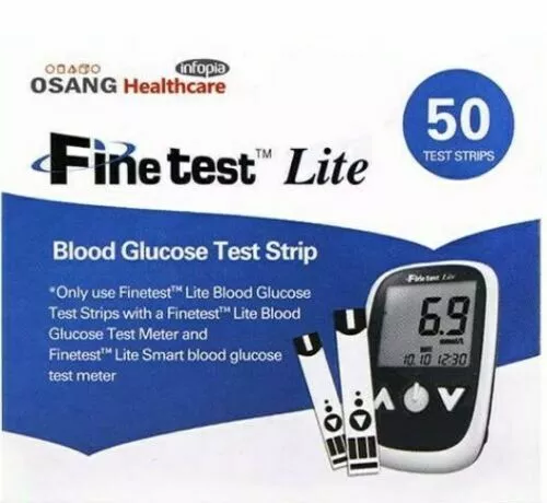 Finetest Lite Blood Glucose Diabetic Test Strip (1x 50)- UK PHARMACY