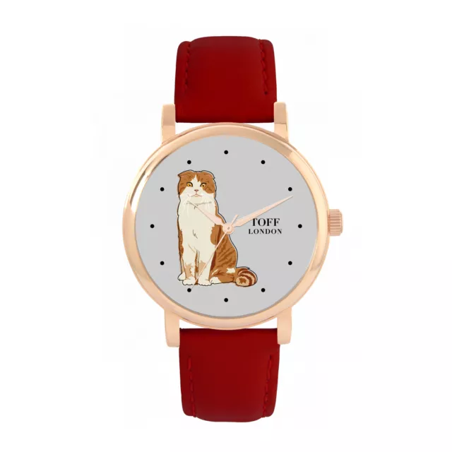 Toff London TLWS-43528 Ladies Scottish Fold Cat Watch