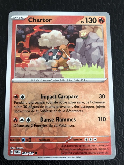Chartor CARTE POKEMON CHARTOR 030/167 REVERSE EV6 Ecarlate et Violet 6 TWM FR ...